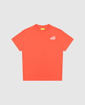 Off-White Дитяча помаранчева футболка Spray Arrow OBAA002S25JER009
