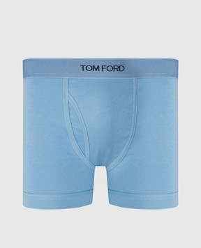 Tom Ford Голубые трусы-боксеры с логотипом T4LC32040
