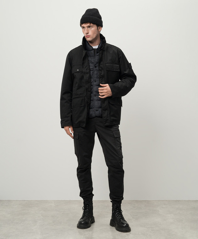 Stone Island - Черная куртка со съемной пуховой подкладкой