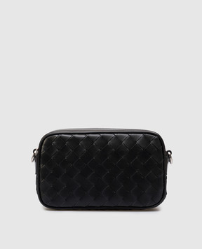 Bottega Veneta Черная кожаная сумка с плетением Intrecciato 765911V2HL1