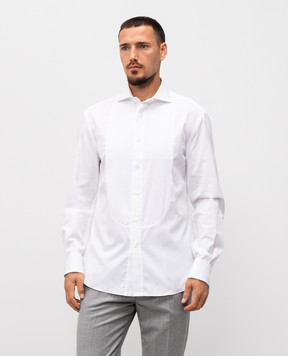 Brunello Cucinelli Белая рубашка Sea Island MR620S1887