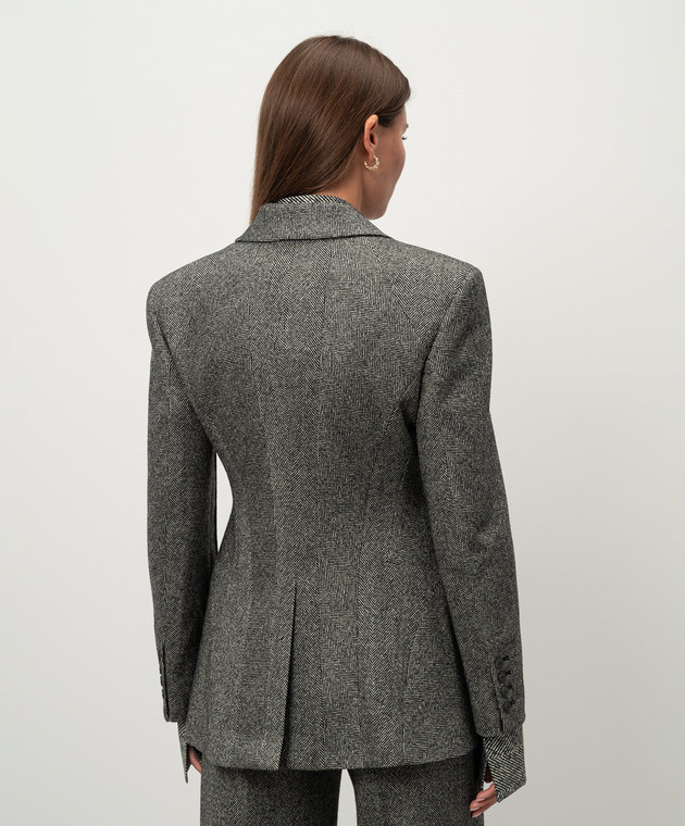 Ermanno Scervino Серый жакет с шерстью в узор D456I305QAV изображение 4