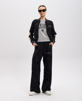 Palm Angels Черные спортивные брюки с лампасами. PWCJ016S25FAB001