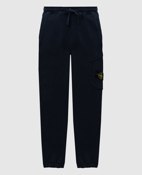 Stone Island Сині джогери з патчем логотипа 811561141
