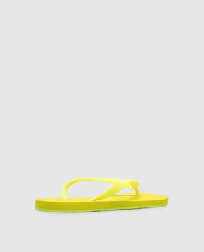 Vetements Желтые шлепанцы с фактурным логотипом UA66SL100Ym