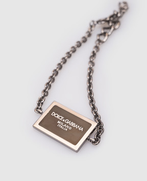 Dolce&Gabbana Сріблястий браслет з логотипом WBR1D1W1111