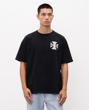 Rhude Черная футболка Boys с принтом RHPF25TT07012