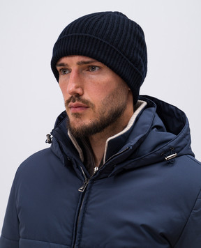 Bertolo Cashmere Синяя шапка из кашемира 500019000005