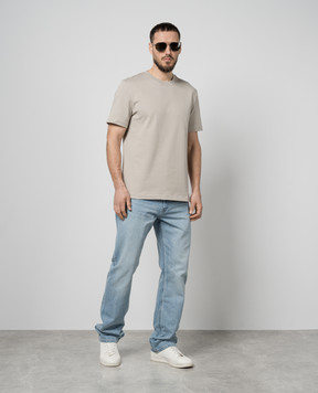 Helmut Lang Блакитні джинси з ефектом потертості O01DM204