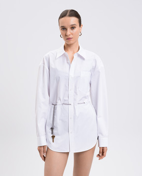 Alexander Wang Біла подовжена сорочка з ланцюжком 1WC3251101