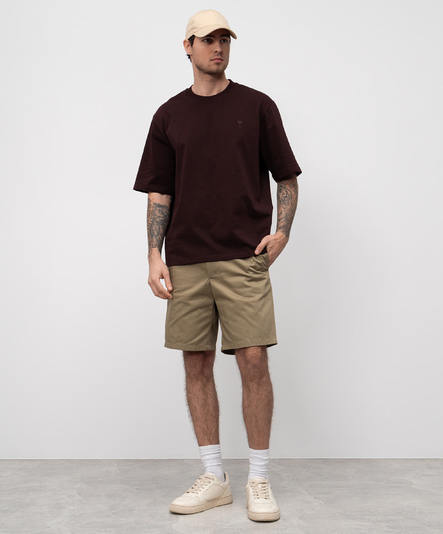 Ami Paris Футболка с вышивкой эмблемы Ami de Coeur UTS074726 изображение 2