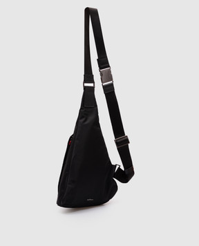 Kiton Черная сумка слинг с логотипом UBA0054N01221