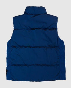 Stone Island Дитячий синій пуховий жилет з логотипом K2S16G100001S00191012