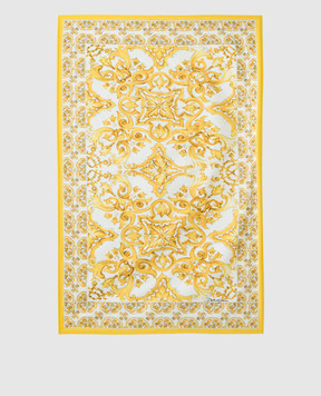 Dolce&Gabbana Белое полотенце с узором MAJOLICA O5A03JONN82
