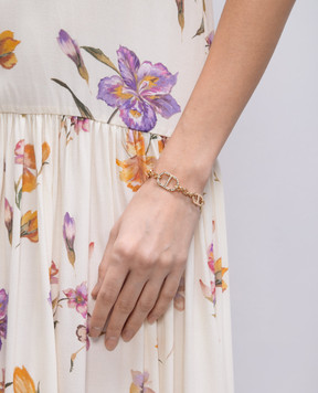 Twinset Золотой браслет с кристаллами. 251TA4160
