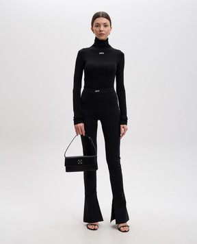 Off-White Черный гольф с логотипом OWAD122C99JER003