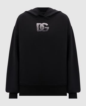 Dolce&Gabbana Чорне худі з логотипом DG F9S48ZGDCXW