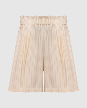 Twinset Бежевые шорты в полоску 251LL2AFF