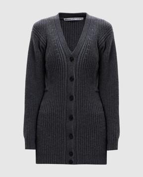 Alexander Wang Серый кардиган с шерстью 1KC4241004