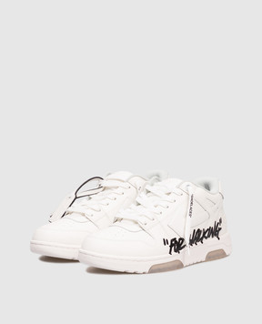 Off-White Білі шкіряні кросівки Out Of Office For Walking M189C9L01A