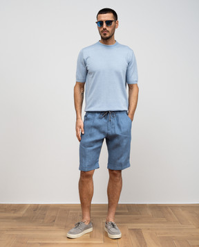 Cashmere&Whiskey Голубая футболка с льном MU9322318455R