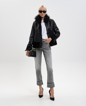 Twinset Серые джинсы с отворотами 252AP2430