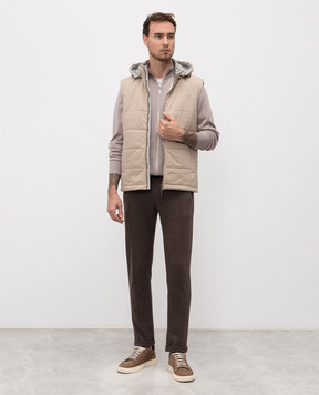 Doriani Cashmere Бежевий жилет A387CAPST3031