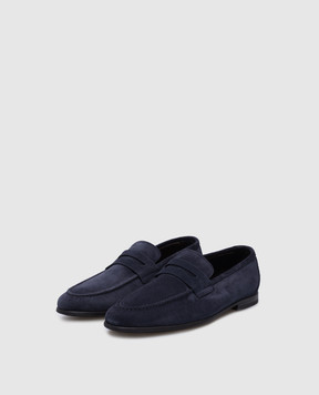 Canali Синие замшевые лоферы RB01107661210