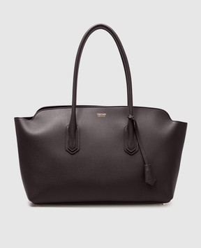Tom Ford Коричнева шкіряна сумка-тоут ALEXANDER L1890LCL490G