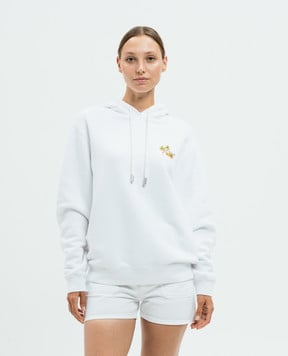 Off-White Біле худі з принтом логотипа OWBB035F24FLE001