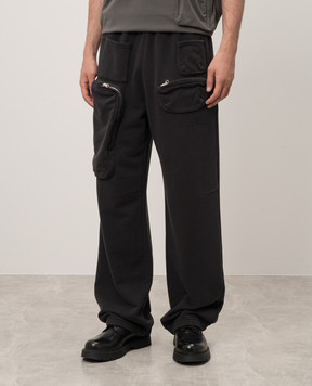 Maison Margiela MM6 Сірі спортивні штани з принтом логотипа SH0KA0026M25003