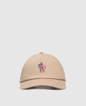 Moncler Grenoble Бежева кепка з нашивкою логотипа J20983B0000204863