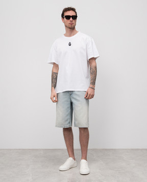 Alexander McQueen Белая футболка с логотипом логотип 828428QTADR