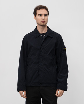 Stone Island Синя вітровка Light Compact Touch Poly TC з логотипом K1S154100025S0042