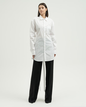 Ann Demeulemeester Біла сорочка з ремінцями 2401WSH22FA028