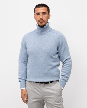 Brunello Cucinelli Блакитний светр з кашеміру M22707003