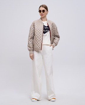 Max Mara Двухсторонний стеганый бомбер LICIA с шерстью верблюда LICIA