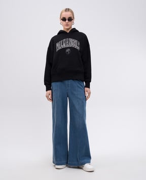 Palm Angels Черные худи с принтом логотипа PWBB023S25FLE001