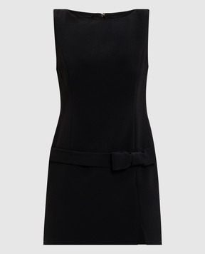 Twinset Чорна сукня міні з логотипом 252TP2306