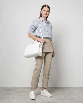 Max Mara Бежеві штани TEFRITE з логотипом ADDI1234