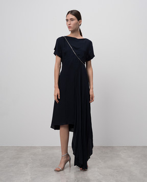 Christian Dior Синя сукня із шовку асиметричного крою 4C21929A1636