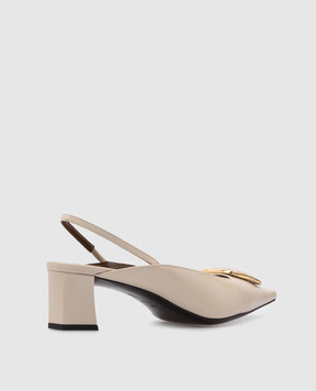 Giuseppe Zanotti Бежеві шкіряні слінгбеки Brenda E550006