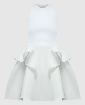 Alexander McQueen Белое платье с оборками 787280QLADJ
