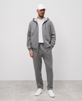 Brunello Cucinelli Серая меланжевая спортивная куртка MM8319069G