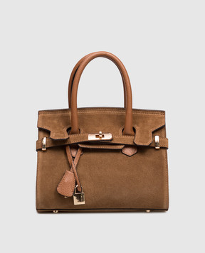 Gianni Notaro Коричневая замшевая сумка с чехлом 866002SUEDE