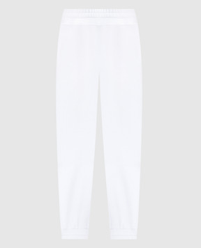 Moncler Білі джогери з фактурним логотипом 8H00005809KR