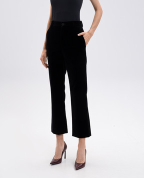 Saint Laurent Чорні оксамитові штани 825007Y580T
