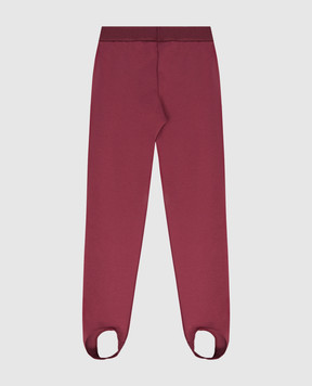 Versace Дитячі бордові легінси з логотипом 10182011A00146