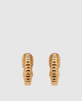 Balmain Золотые серьги в виде улиток с кристаллами. DN0XK369MZAS