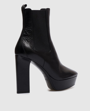 Saint Laurent Чорні шкіряні ботильйони 484798